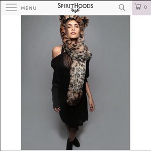 SPIRIT HOODS FAUX FUR CHEETAH PRINT HAT